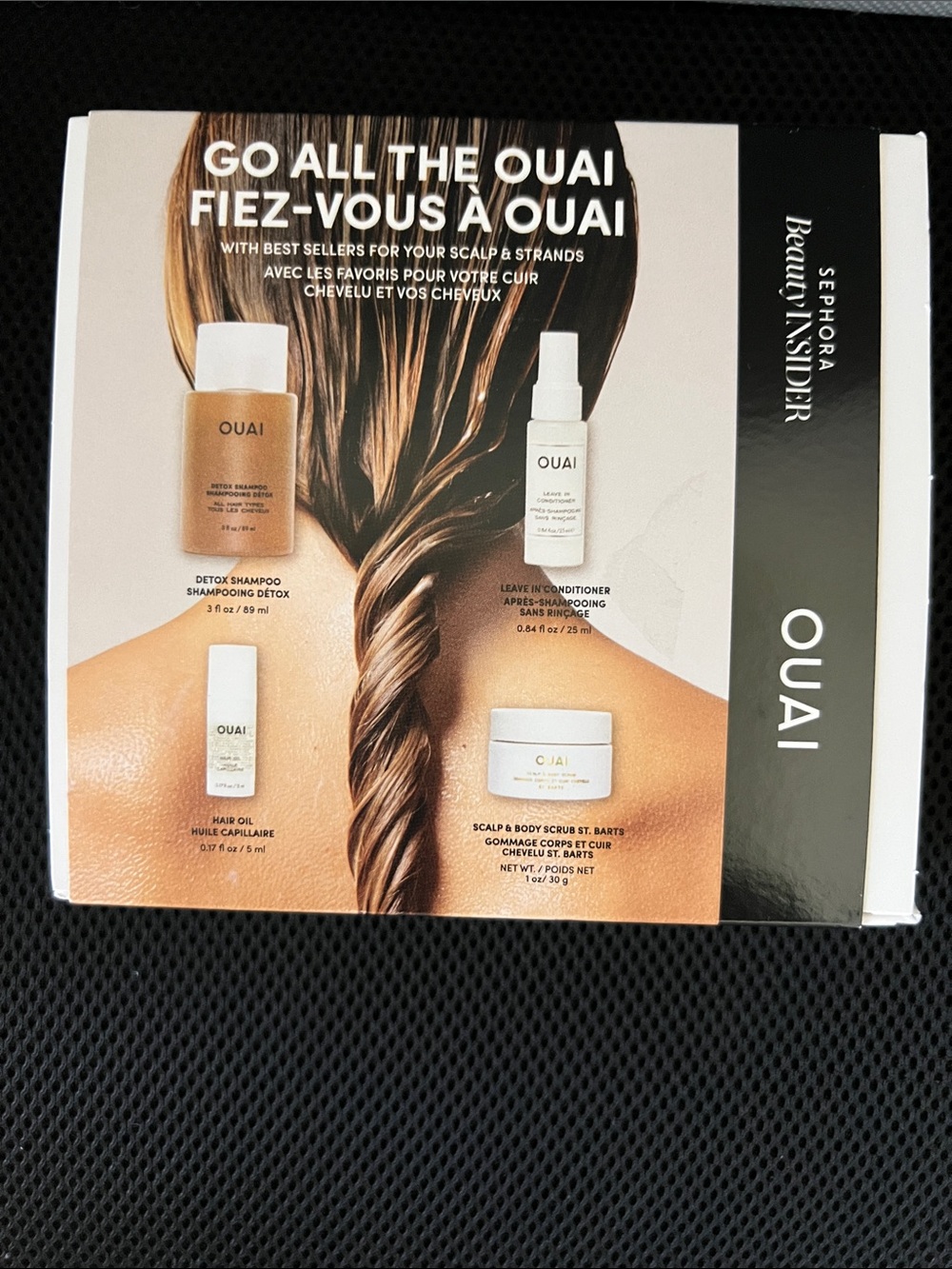 OUAI Hair Care Set in Cream, White & Gold Accents